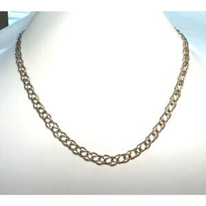 Gold Over Sterling Silver Double Curb Link 20" Necklace